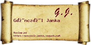Gönczöl Janka névjegykártya